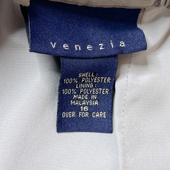 Venezia Vintage 90s Floral Maxi Skirt Gray A Line Women's 16 Dark Academia - Picture 3 of 8